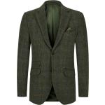 Reduzierte Grüne Tweed-Sakkos mit Knopf aus Wolle für Herren Größe L 