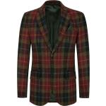Reduzierte Bordeauxrote Tweed-Sakkos mit Knopf aus Wolle für Herren Größe L 