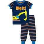 Blaue Kinderschlafanzüge & Kinderpyjamas aus Baumwollmischung für Jungen Größe 104 für den für den Winter 