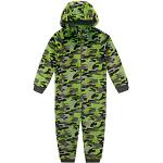 Grüne Camouflage Kinderschlafoveralls für Jungen Größe 140 für den für den Winter 