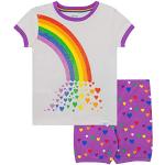 Violette Motiv Kinderschlafanzüge & Kinderpyjamas aus Baumwollmischung für Mädchen Größe 98 für den für den Winter 