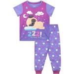 Violette Kinderschlafanzüge & Kinderpyjamas für Mädchen Größe 116 für den für den Winter 
