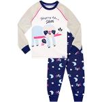 Violette Kinderschlafanzüge & Kinderpyjamas aus Baumwollmischung für Mädchen Größe 110 für den für den Winter 