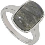 Harry Ivens Solitär Damen-Ring Sterling-Silber 925 rhodiniert Labradorit RW17