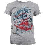 Graue Harry Potter Hogwarts Express T-Shirts für Damen Größe L 