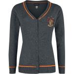 Graue Bestickte Harry Potter Gryffindor V-Ausschnitt Damencardigans mit Löwen-Motiv Größe XS 