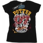 Schwarze Langärmelige Harry Potter Gryffindor T-Shirts für Damen Größe 3 XL 