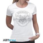 Weiße Harry Potter Hogwarts T-Shirts aus Baumwolle für Damen Größe L 