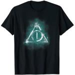 Schwarze Langärmelige Harry Potter V-Ausschnitt T-Shirts für Herren Größe S für den für den Sommer 