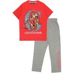 Rote Melierte Daniel Radcliffe Gryffindor Lange Kinderschlafanzüge mit Weihnachts-Motiv für Jungen Größe 152 