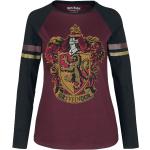 Rote Langärmelige Harry Potter Gryffindor Damenlongsleeves & Damenlangarmshirts aus Baumwolle Größe XL 