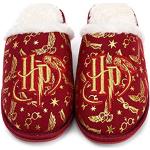 Reduzierte Rote Harry Potter Hogwarts Damenhausschuhe ohne Verschluss aus Textil Größe 37 