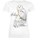 Weiße Unifarbene Harry Potter Hedwig T-Shirts aus Baumwolle für Damen Größe L 