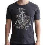 Dunkelgraue Harry Potter T-Shirts aus Baumwolle für Damen Größe S 