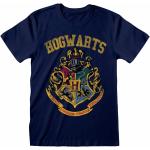 Blaue Harry Potter Hogwarts T-Shirts aus Baumwolle Größe S 