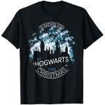 Schwarze Langärmelige Harry Potter Hogwarts T-Shirts mit Weihnachts-Motiv für Herren Größe S Weihnachten 