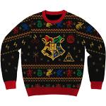 Schwarze Harry Potter Hogwarts Herrensweatshirts aus Acryl Größe 3 XL Weihnachten 