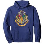 Blaue Harry Potter Hogwarts V-Ausschnitt Herrenhoodies & Herrenkapuzenpullover Größe S 
