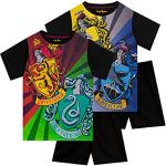 Bunte Harry Potter Kinderschlafanzüge & Kinderpyjamas mit Löwen-Motiv für Jungen Größe 122 2-teilig 