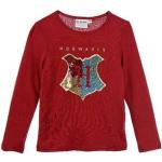 Reduzierte Dunkelrote Langärmelige Harry Potter Longsleeves für Kinder & Kinderlangarmshirts aus Baumwolle für Mädchen Größe 128 