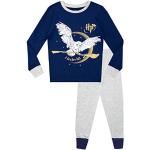 Blaue Harry Potter Hedwig Kinderschlafanzüge & Kinderpyjamas mit Eulenmotiv für Mädchen Größe 140 