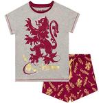 Reduzierte Rote Harry Potter Gryffindor Kinderschlafanzüge & Kinderpyjamas mit Löwen-Motiv für Mädchen Größe 134 