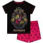 Schwarze Harry Potter Kinderschlafanzüge & Kinderpyjamas mit Glitzer für Mädchen Größe 122 