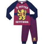 Bunte Gestreifte Harry Potter Gryffindor Kinderschlafanzüge & Kinderpyjamas mit Löwen-Motiv für Mädchen Größe 146 