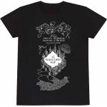 Schwarze Harry Potter Karte des Rumtreibers T-Shirts aus Baumwolle Größe M 