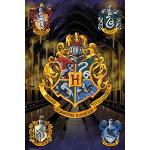 GB eye Harry Potter Maxiposter, Holz, Crests, 61 x