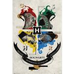 Beige Harry Potter Hogwarts Poster aus Papier 