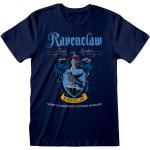 Blaue Kurzärmelige Harry Potter Ravenclaw T-Shirts aus Baumwolle Größe L 