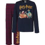 Reduzierte Dunkelblaue Harry Potter Lange Kinderschlafanzüge aus Baumwolle für Jungen Größe 170 