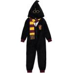 Schwarze Bestickte Harry Potter Gryffindor Kinderschlafanzüge & Kinderpyjamas mit Reißverschluss aus Fleece Größe 146 
