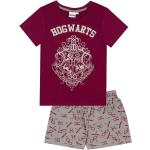 Burgundfarbene Harry Potter Kinderschlafanzüge & Kinderpyjamas aus Baumwolle für Mädchen Größe 158 
