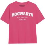 Fuchsiafarbene Kurzärmelige Harry Potter Hogwarts Kinder T-Shirts aus Baumwolle für Mädchen Größe 146 