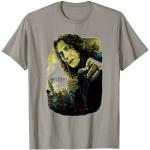 Graue Harry Potter Severus Snape V-Ausschnitt T-Shirts für Herren Größe S für den für den Sommer 