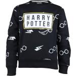 Schwarze Langärmelige Harry Potter Kindersweatshirts aus Jersey für Mädchen Größe 134 