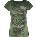 Grüne Harry Potter Slytherin Rundhals-Ausschnitt T-Shirts für Damen Größe M 
