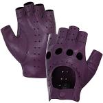Violette Fingerlose Handschuhe & Halbfinger-Handschuhe aus Lammfell für Damen Größe L 