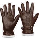 Reduzierte Gefütterte Handschuhe aus Leder für Herren Größe L für den für den Winter 