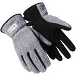 Reduzierte Schwarze Gefütterte Handschuhe aus Veloursleder für Herren Größe M für den für den Winter 
