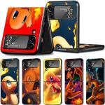 Schwarze Pokemon Glumanda Samsung Galaxy Z Flip Cases Art: Geldbörsen Matt staubdicht 