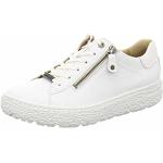 Weiße Hartjes Low Sneaker mit Schnürsenkel in Breitweite aus Leder für Damen Größe 42 