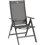 Dunkelgraue Hartman Aruba Gartenstühle Metall aus Polyrattan mit verstellbarer Rückenlehne Breite 50-100cm, Höhe 100-150cm, Tiefe 50-100cm 