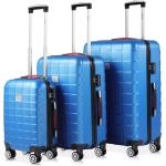 Reduzierte Blaue Kunststoffreisekoffer 105l 3-teilig 