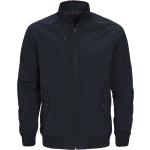 Blaue Unifarbene Stehkragen Harrington-Jacken für Damen Größe XXL für den für den Herbst 