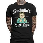 Hasbulla Fight Gym T-Shirt | Lustig | Fun | Spaß | Statement | MMA | Sprüche Herrentag Schwarz