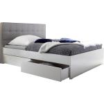 Weiße Hasena Betten lackiert aus Massivholz mit Schublade 