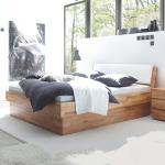 Hasena Wood-Line Massivholzbett Premium 18 Varus Ravo Practico -Box 160x220 Kernbuche natur geölt